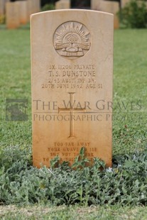 BEIRUT WAR CEMETERY - DUNSTONE, THOMAS STEWART